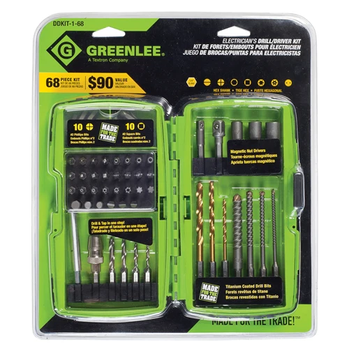 Greenlee DDKIT-1-68 68 Piece Electrician's Drill/Driver Kit - Mactool Shop