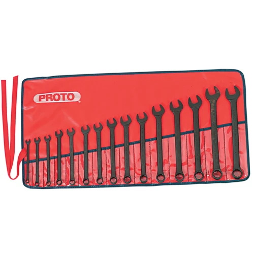 Proto J1200F-MBASD 15 Pc. Metric ProtoBlack™ Combination ASD Wrench Set - 12 Point - Mactool Shop