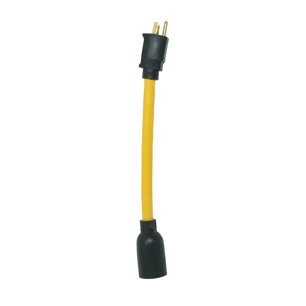 Southwire 090208802 Female Twist-Lock to Male Straight Blade Pigtail Adapter, 15/20 A, NEMA 15P-20R - Mactool Shop