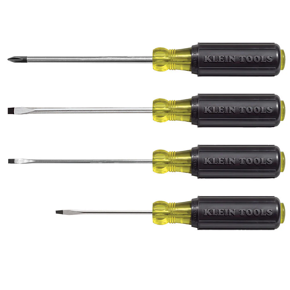 Klein 85484 Screwdriver Set, Mini Slotted and Phillips, 4-Piece - Mactool Shop