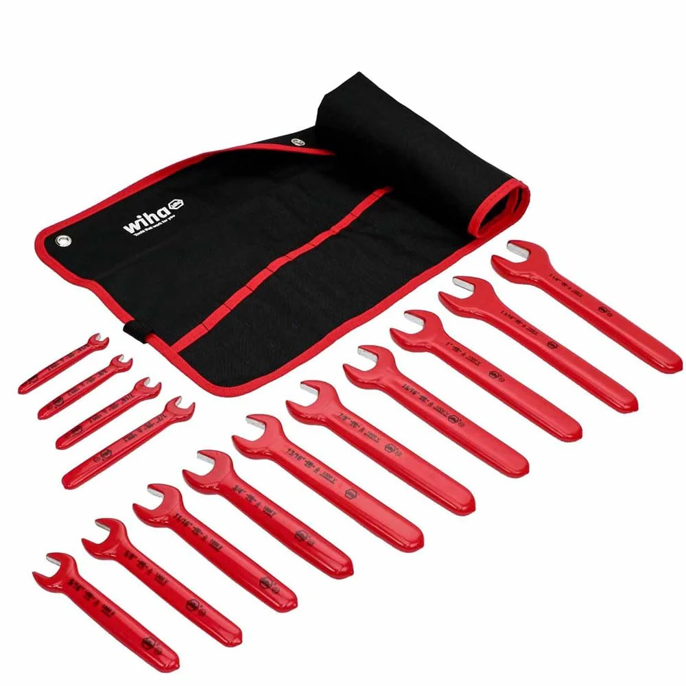 Wiha 20190 14 Piece Insulated Open End Wrench Set - SAE - Mactool Shop