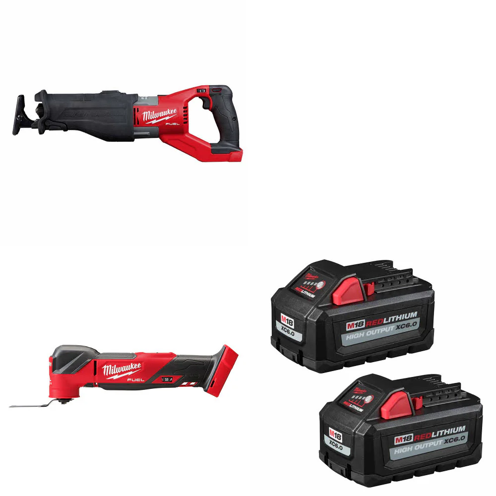 Milwaukee 2722-20 M18 FUEL SAWZALL W/ 2836-20 M18 Multi-Tool & FREE Battery-2pk - Mactool Shop
