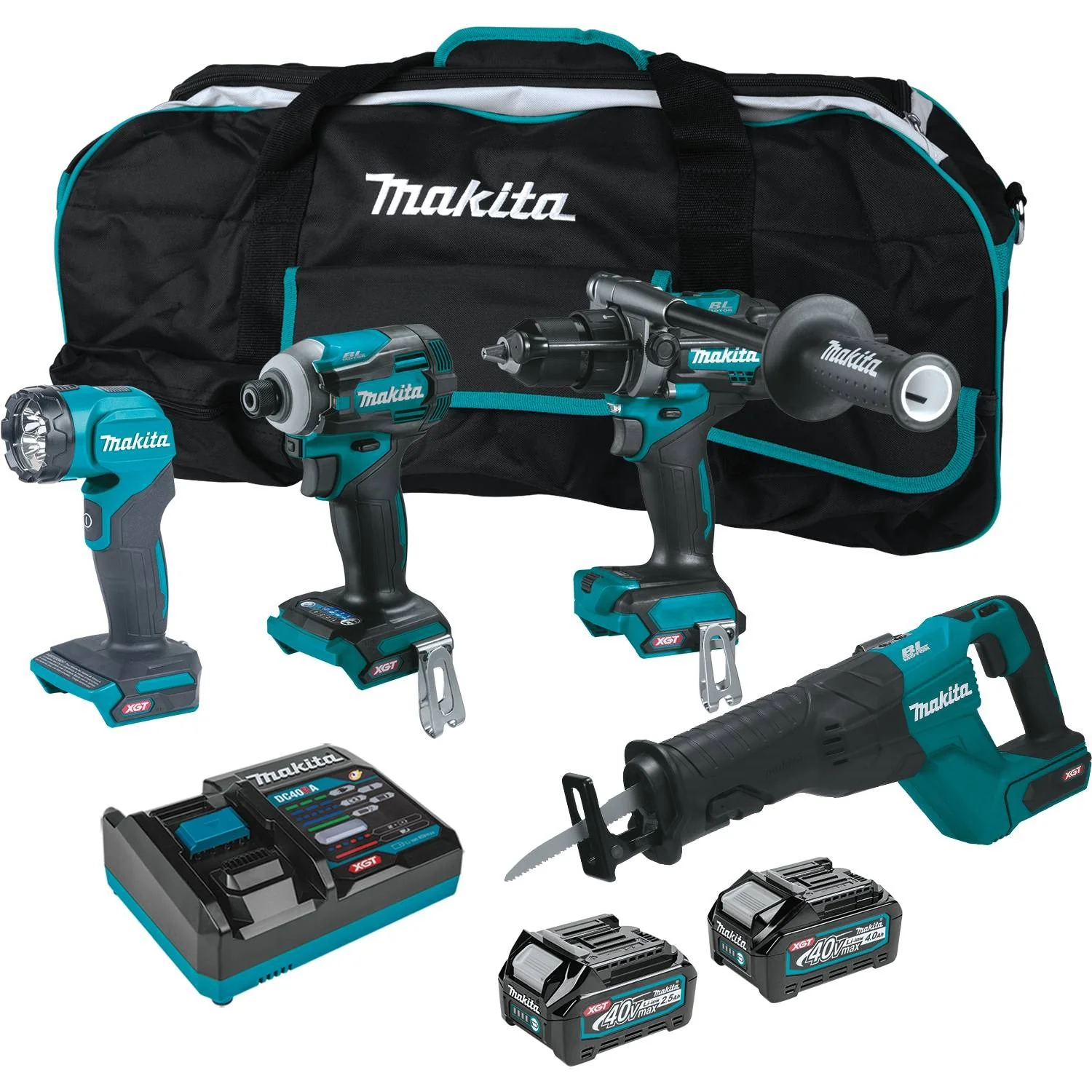 Makita GT401M1D1 40V max XGT® 4-Pc. Combo Kit (2.5Ah/4.0Ah) - Mactool Shop