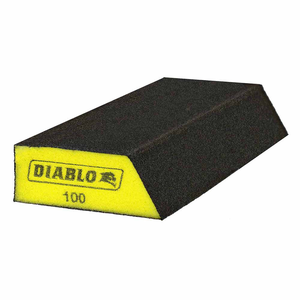 Diablo DFBANGBFIN01G Extended Corner Contact 100-Grit (Fine) Sanding Sponge - Mactool Shop