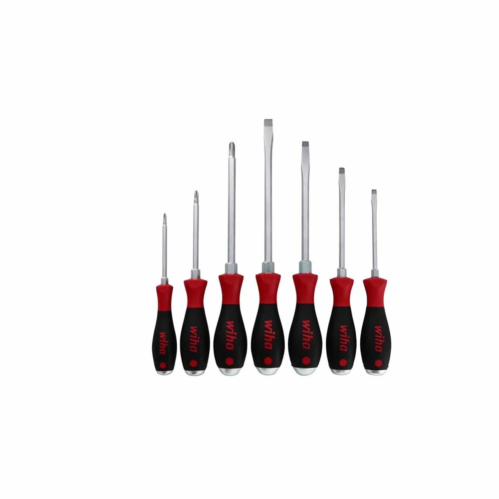 Wiha 53097 7 Piece SoftFinish X Heavy Duty Slotted and Phillips Screwdriver Set - Mactool Shop