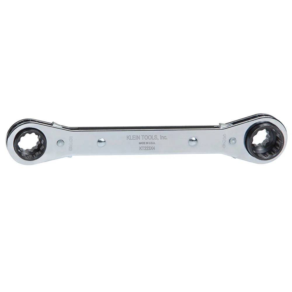 Klein KT223X4 Lineman's Ratcheting 4-in-1 Box Wrench - Mactool Shop