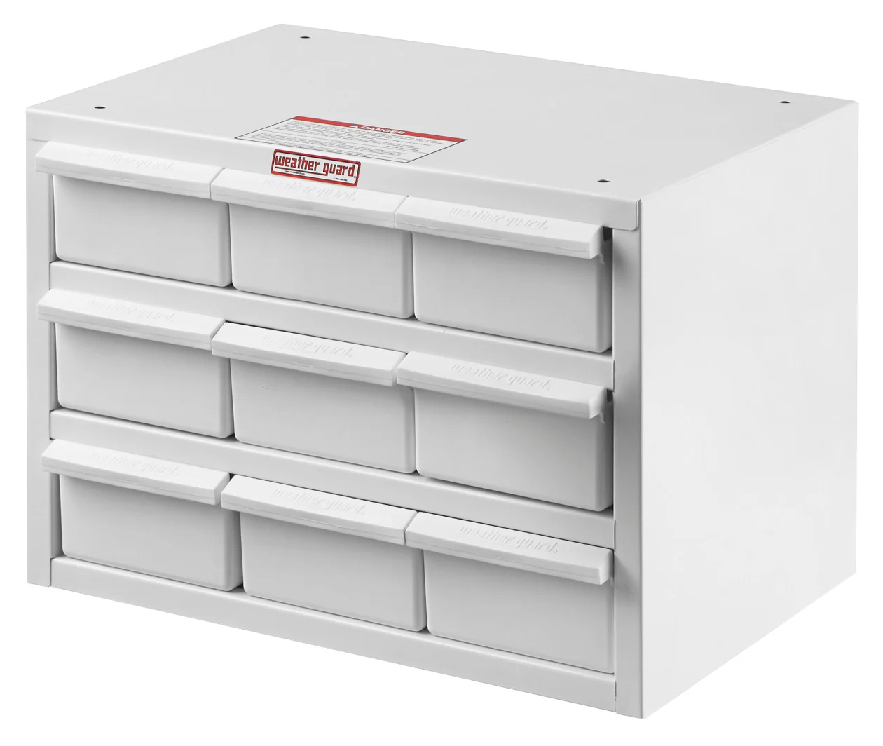 Weather Guard 9909-3-01 9-Bin Steel Parts Cabinet, 16