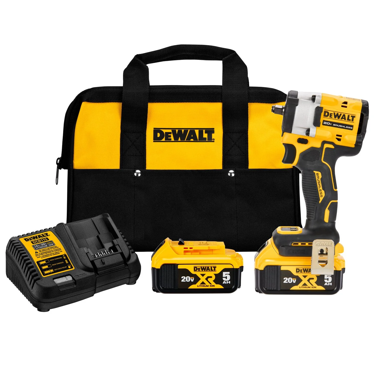 DeWalt DCF923P2 ATOMIC 20V MAX* 3/8 in. Cordless Impact Wrench with Hog Ring Anvil Kit - Mactool Shop