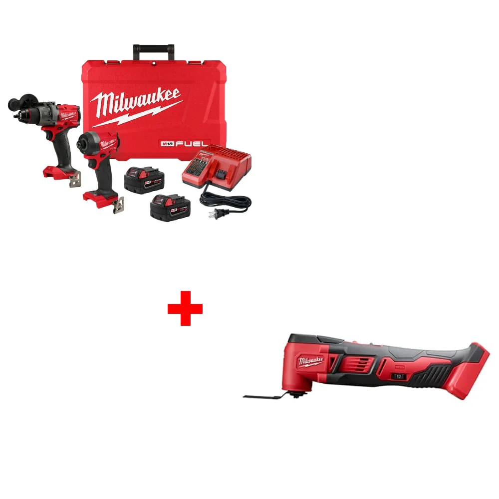 Milwaukee 3697-22 M18 FUEL 2-Tool Combo Kit w/ FREE 2626-20 M18 Multi-Tool, Bare - Mactool Shop