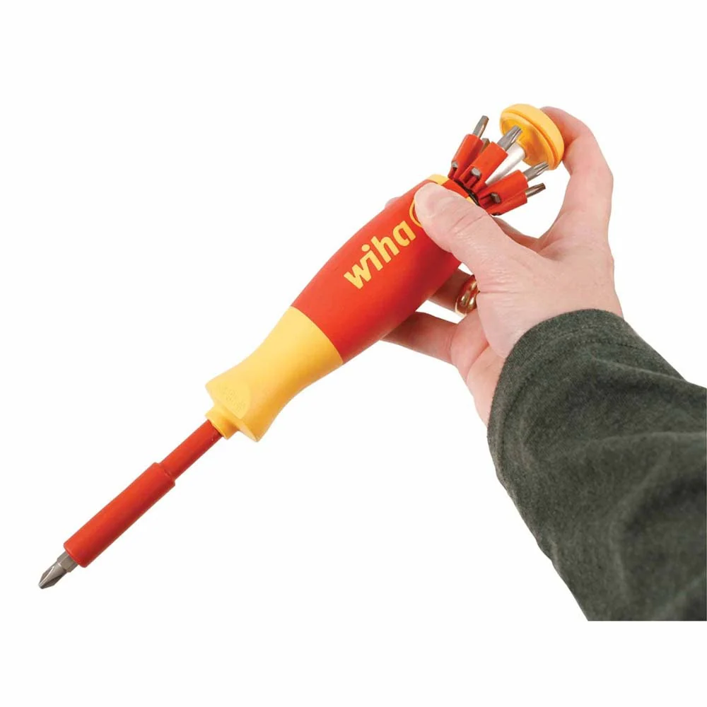 Wiha 38051 14 Piece Insulated Pop-Up Bit Holder Slotted, Phillips, Square, Torx - Mactool Shop