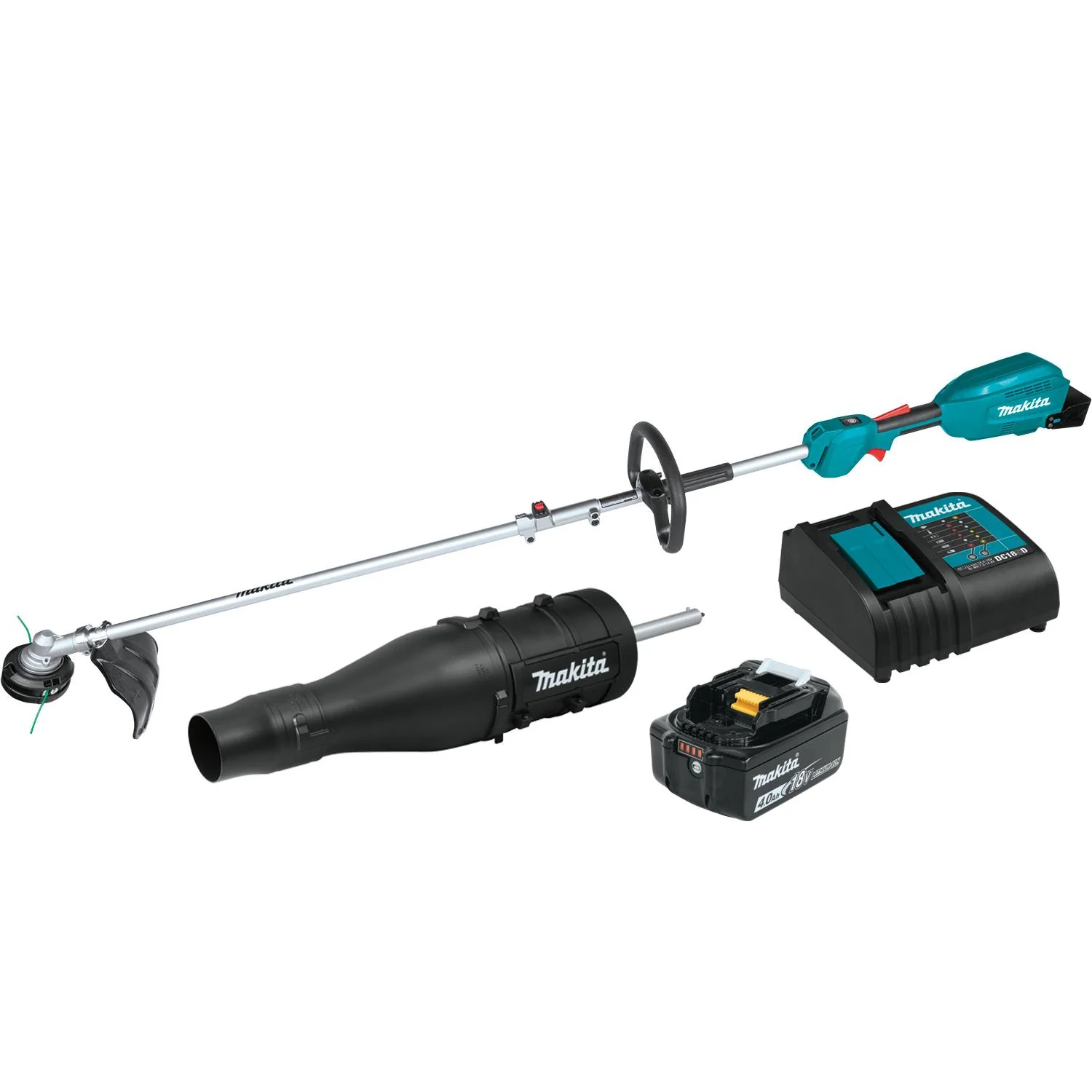 Makita XUX02SM1X3 18V LXT Couple Shaft Power Head Kit w/ Attachments (4.0Ah) - Mactool Shop