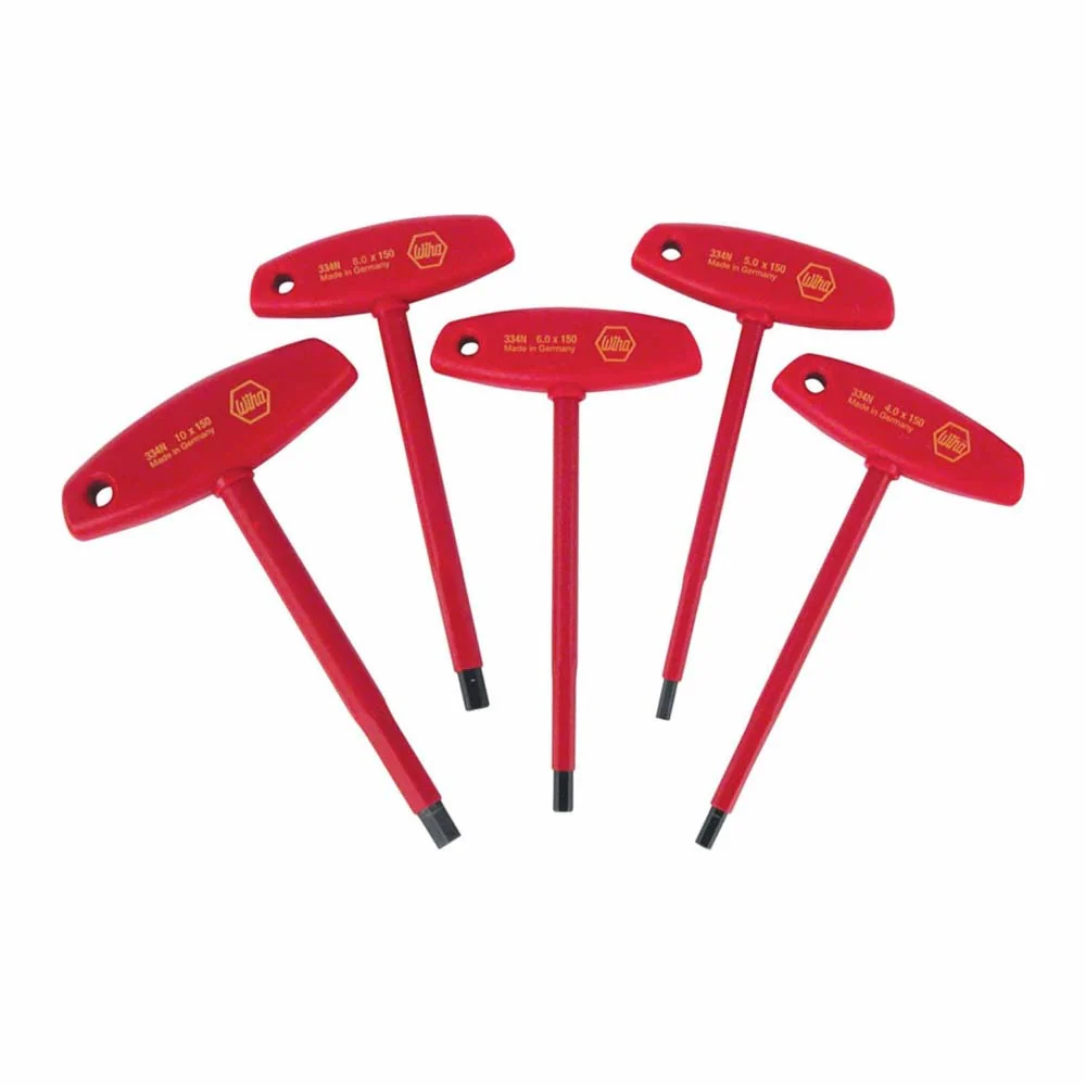 Wiha 33478 5 Piece Insulated T-Handle Hex Screwdriver Set - Metric - Mactool Shop