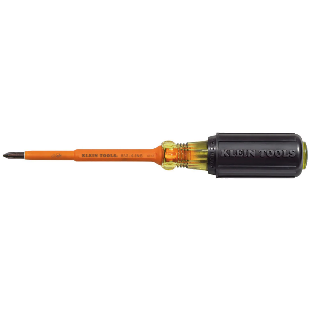 Klein Tools 6334INS Insulated Screwdriver, #1 Phillips Tip, 4