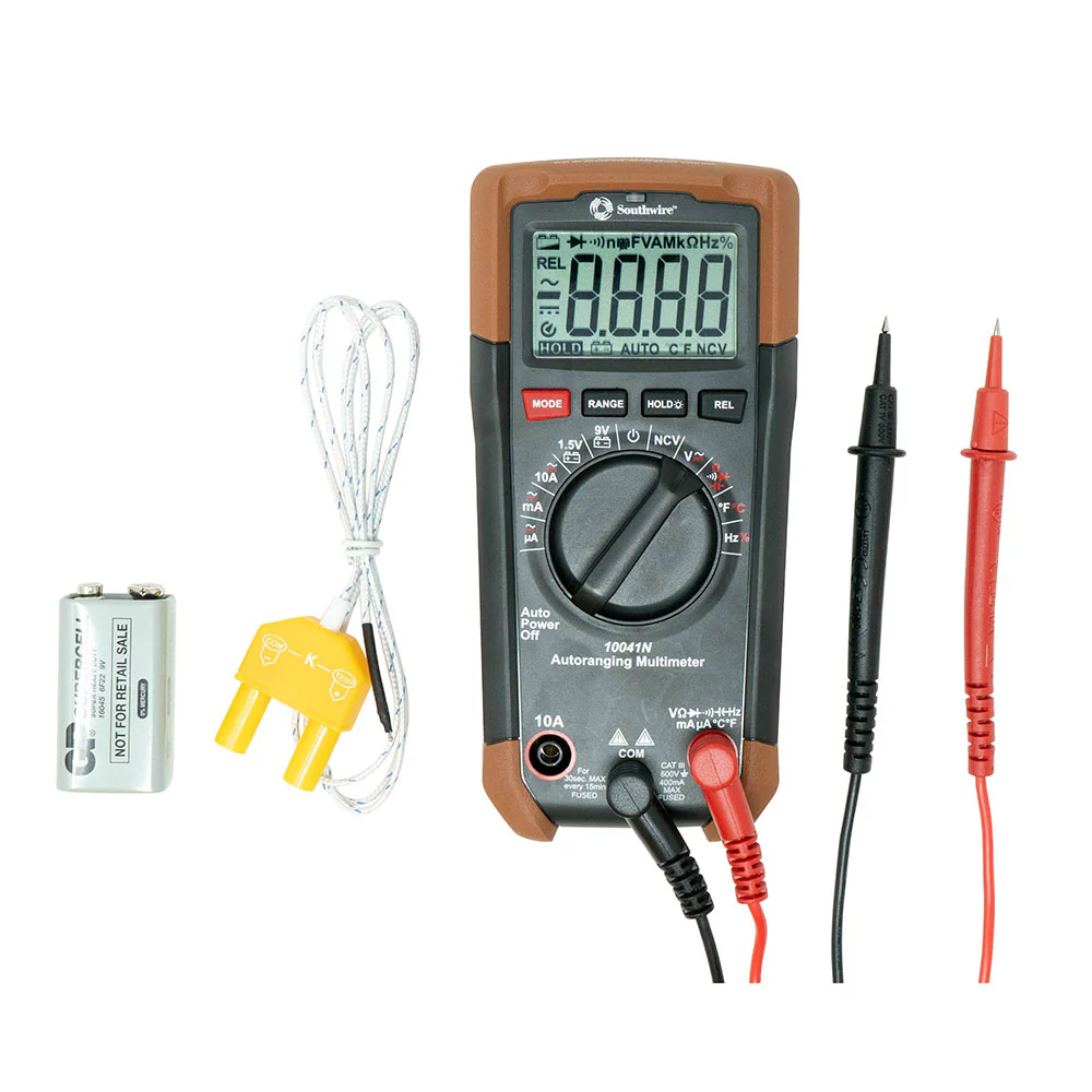 Southwire 10041N Auto-Ranging Digital Multimeter, 600V AC/DC - Mactool Shop