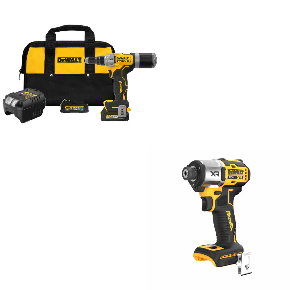 DeWalt DCF414GE2 20V MAX XR Rivet Tool Kit W/ FREE DCF845B 20V MAX Impact Driver - Mactool Shop