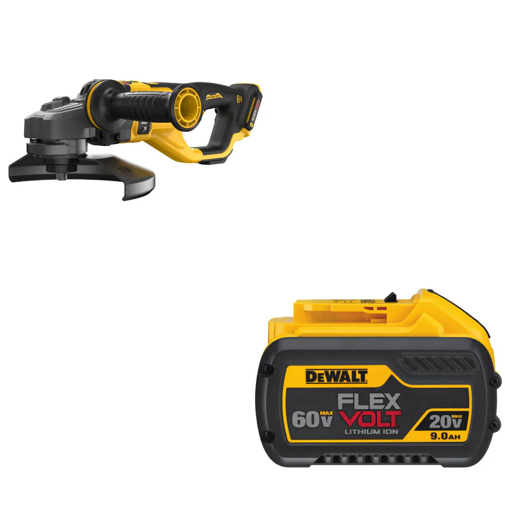 DeWalt DCG460B 60V Angle Grinder W/ FREE DCB609 20V/60V MAX FlexVolt Battery - Mactool Shop