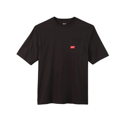 Milwaukee 601B-S Heavy Duty Pocket T-Shirt (601), Short Sleeve, Black, Small - Mactool Shop
