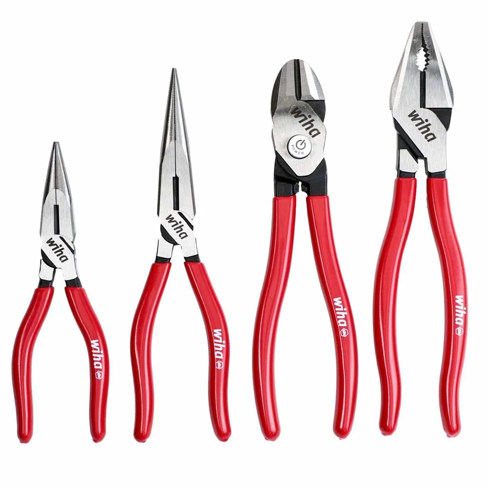 Wiha 34681 4 Piece Classic Grip Pliers and Cutters Tray Set - Mactool Shop