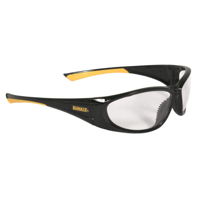 Dewalt DPG98-1D Gable Safety Glasses, Black/Yellow Frame, Clear Lens - Mactool Shop