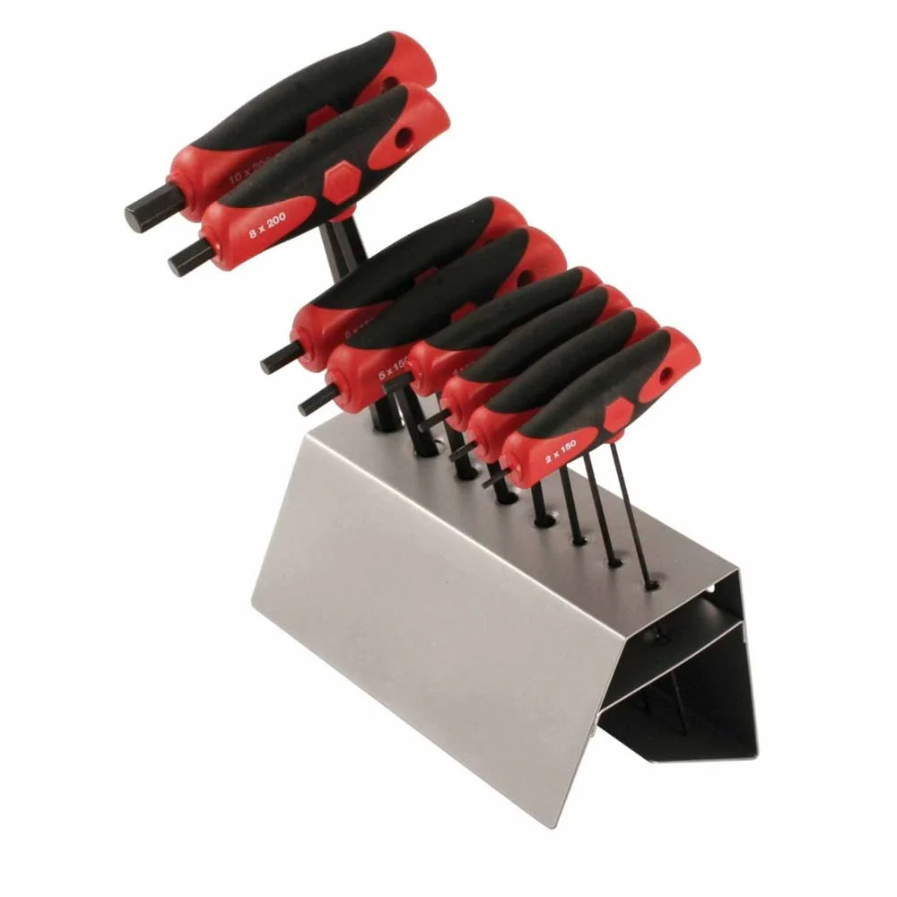Wiha 33489 8 Piece SoftGrip Dual Drive Hex T-Handle Metric Set - Mactool Shop