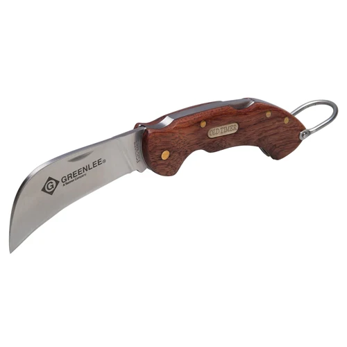 Greenlee 0652-28 Wood Handle SS Hawkbill Pocket Knife - Mactool Shop