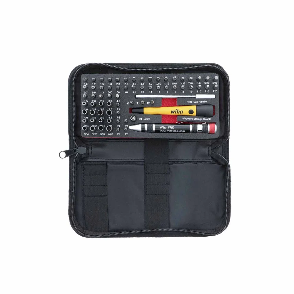 Wiha 75971 68 Piece System 4 ESD Safe Master Technician's Micro Bits Set - Mactool Shop