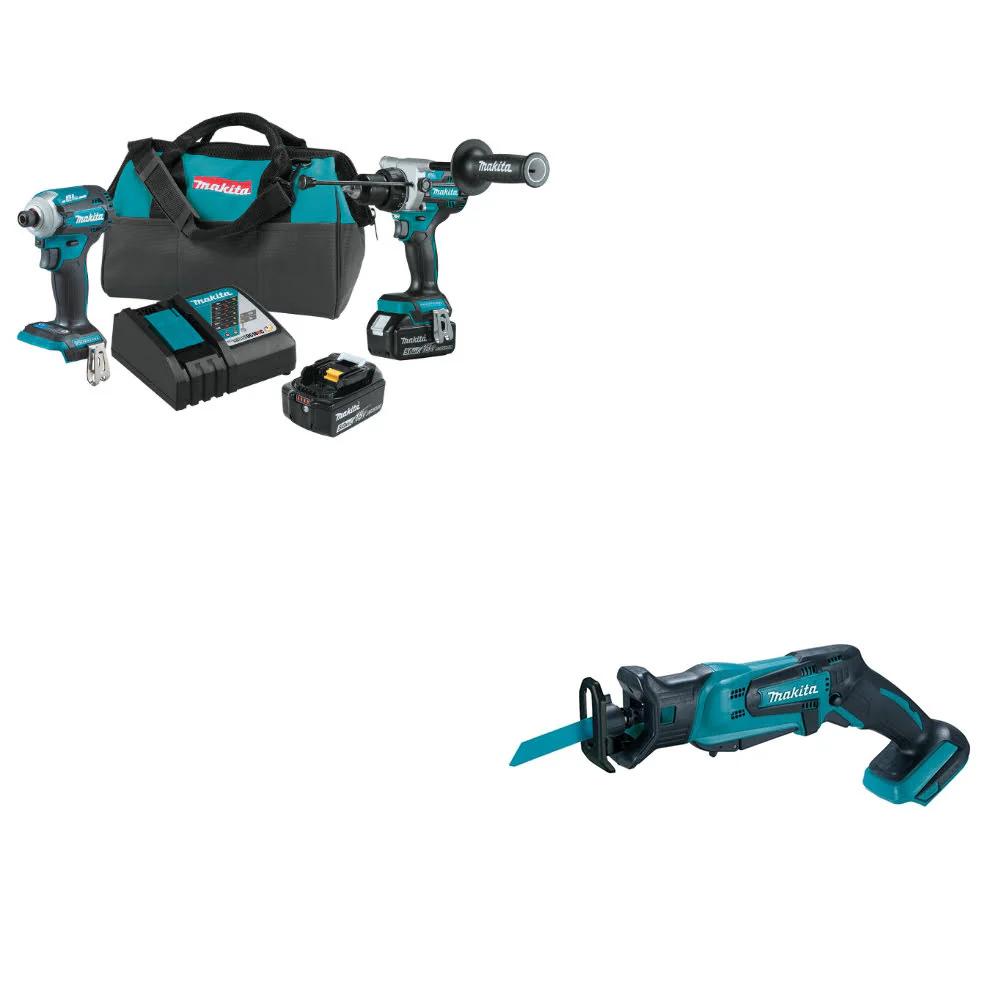 Makita XT288T 18V LXT® Li-Ion 2-Pc. Combo Kit W/ FREE XRJ01Z 18V LXT Recip Saw - Mactool Shop