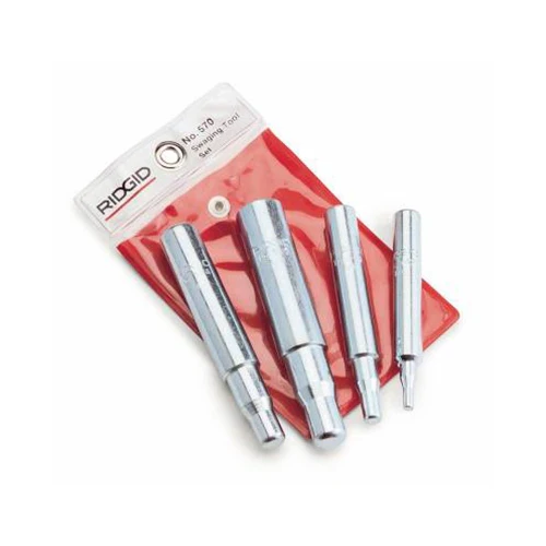RIDGID 52420 570 Set of 4 Zinc-Plated Swagging Tool Kit, 1/4