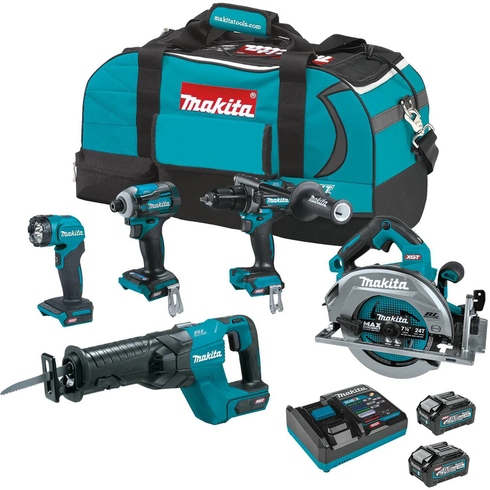 Makita GT501M 40V max XGT Brushless Cordless 5-Pc. Combo Kit (4.0Ah) - Mactool Shop