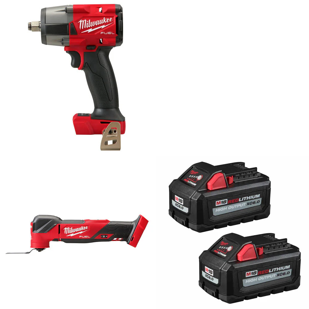 Milwaukee 2962-20 M18 Impact Wrench W/ 2836-20 M18 Multi-Tool & FREE Battery-2Pk - Mactool Shop