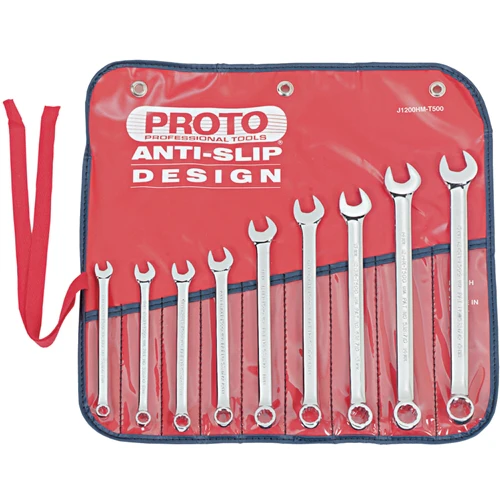 Proto J1200HM-T500 9 Pc. Metric Combination Wrench Set - 12 Point - Mactool Shop