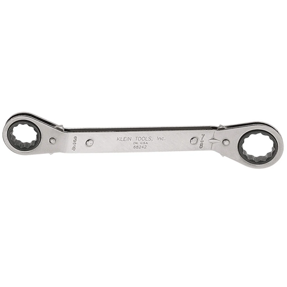 Klein Tools 68242 Reversible Ratcheting Box Wrench, 3/4 x 7/8