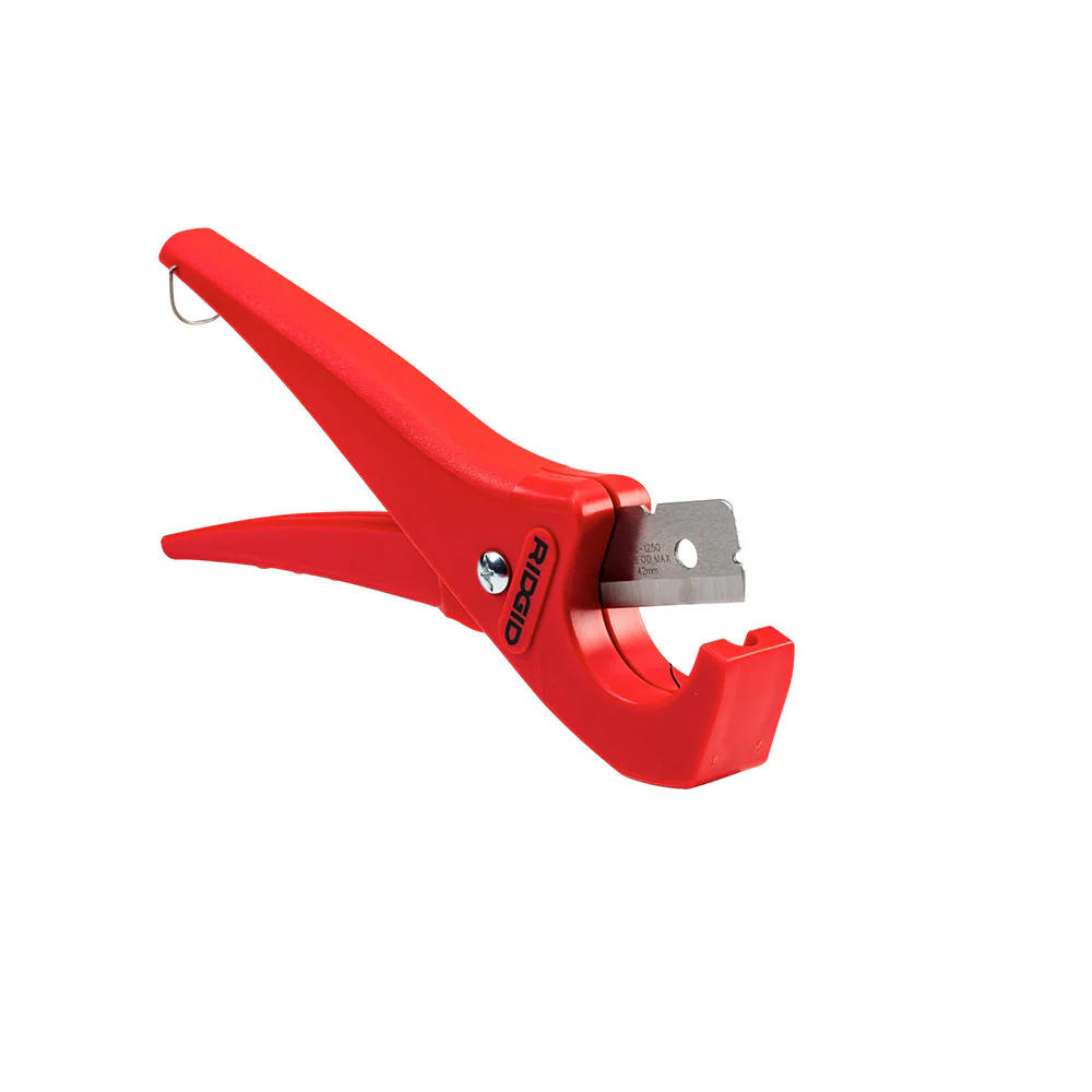 RIDGID 23488 PC-1250 Scissor Style Single Stroke Plastic Pipe and Tubing Cutter, 1/8