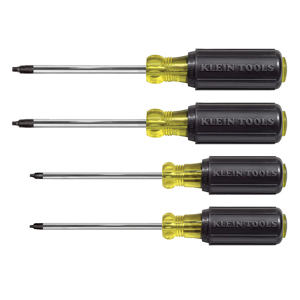 Klein Tools 85664 Screwdriver Set, Square Recess, 4-Piece - Mactool Shop