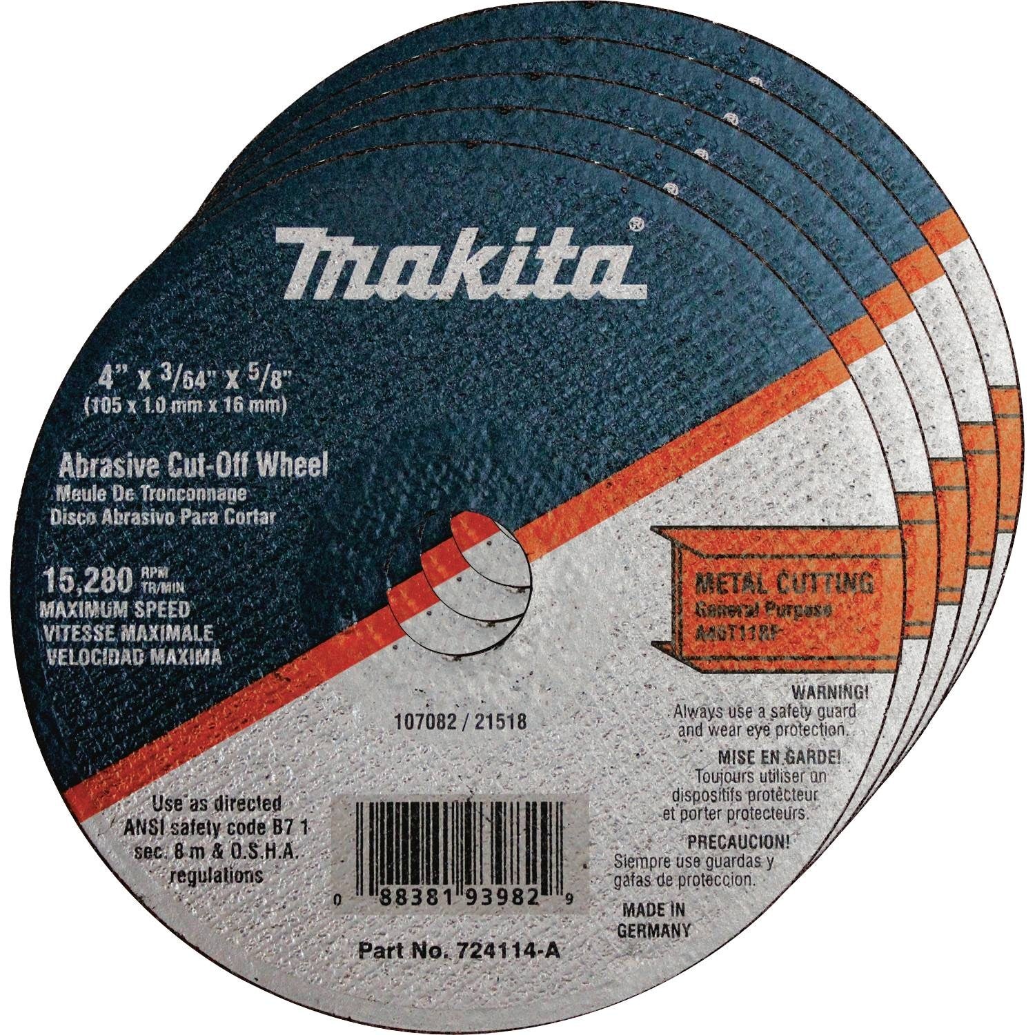 Makita 724114-A-25 4 In. x 5/8