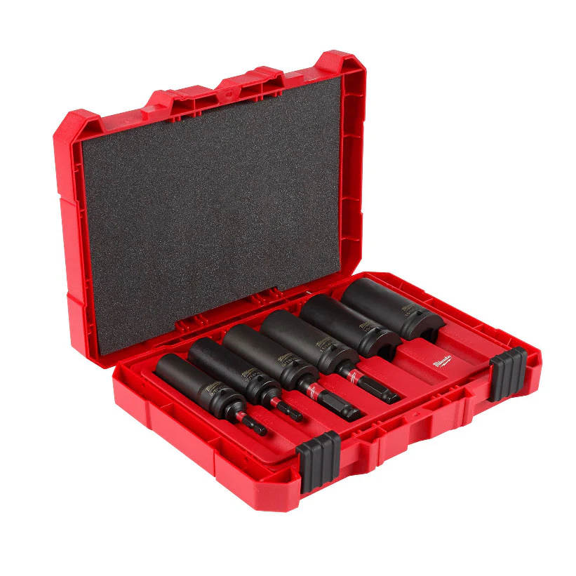 Milwaukee 49-66-5125 Shockwave Lineman's 10PC 2 IN 1 12PT Socket Set - Mactool Shop