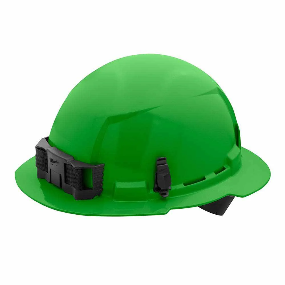 Milwaukee 48-73-1107 Green Full Brim Hard Hat with 4PT Ratcheting Suspension – Type 1 Class E - Mactool Shop