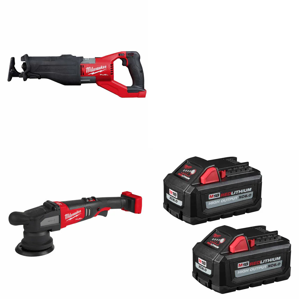 Milwaukee 2722-20 M18 FUEL SAWZALL W/ 2684-20 M18 Polisher & FREE Battery 2 Pack - Mactool Shop