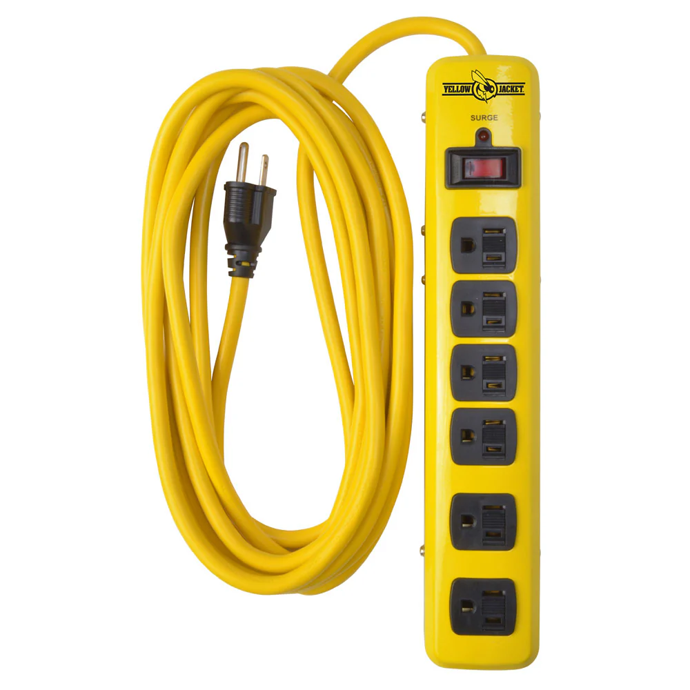 Southwire 5138N 6 Outlet Metal Surge Strip 1050 Joules, 15' cord - Mactool Shop