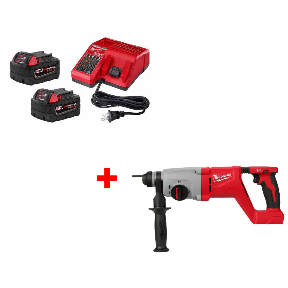 Milwaukee 48-59-1852B M18 18V Starter Kit W/ FREE 2613-20 M18 Rotary Hammer - Mactool Shop