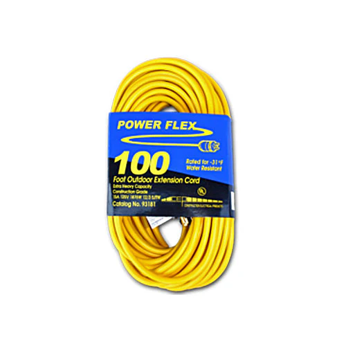 Southwire 93151 Power Flex 100' Outdoor Extension Cord, Twist Lock - Mactool Shop