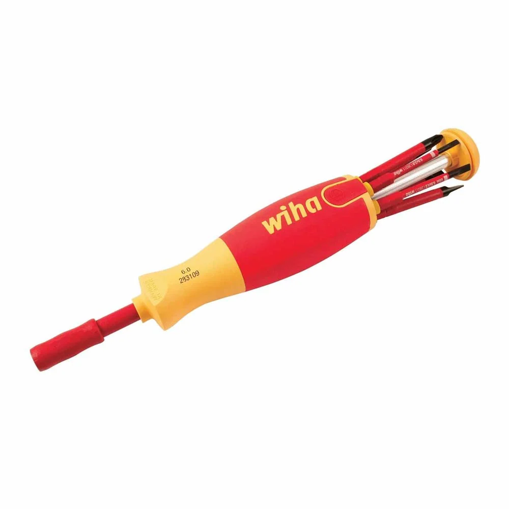 Wiha 28394 7 Piece Insulated SlimLine Ultra-Driver Blade Set Slotted, Phillips - Mactool Shop