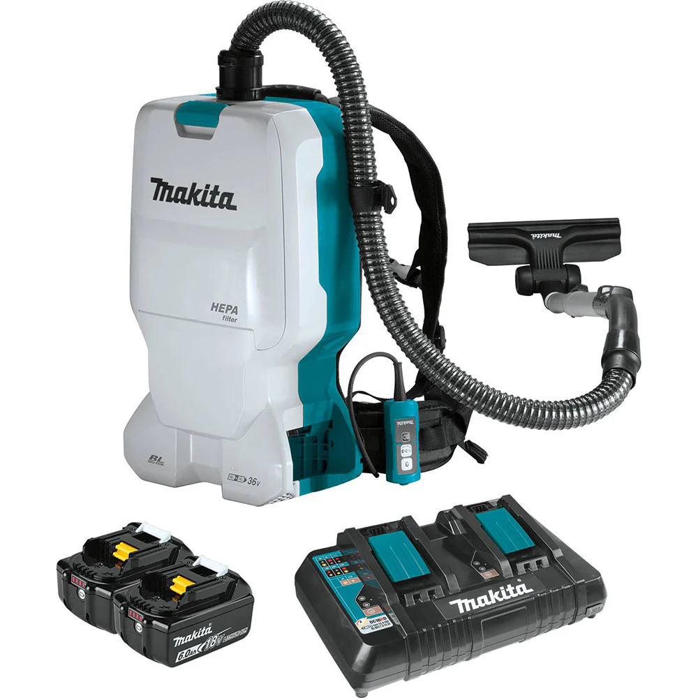Makita XCV17PG 18V X2 LXT 1.6 Gallon Backpack Dry Vacuum - Mactool Shop