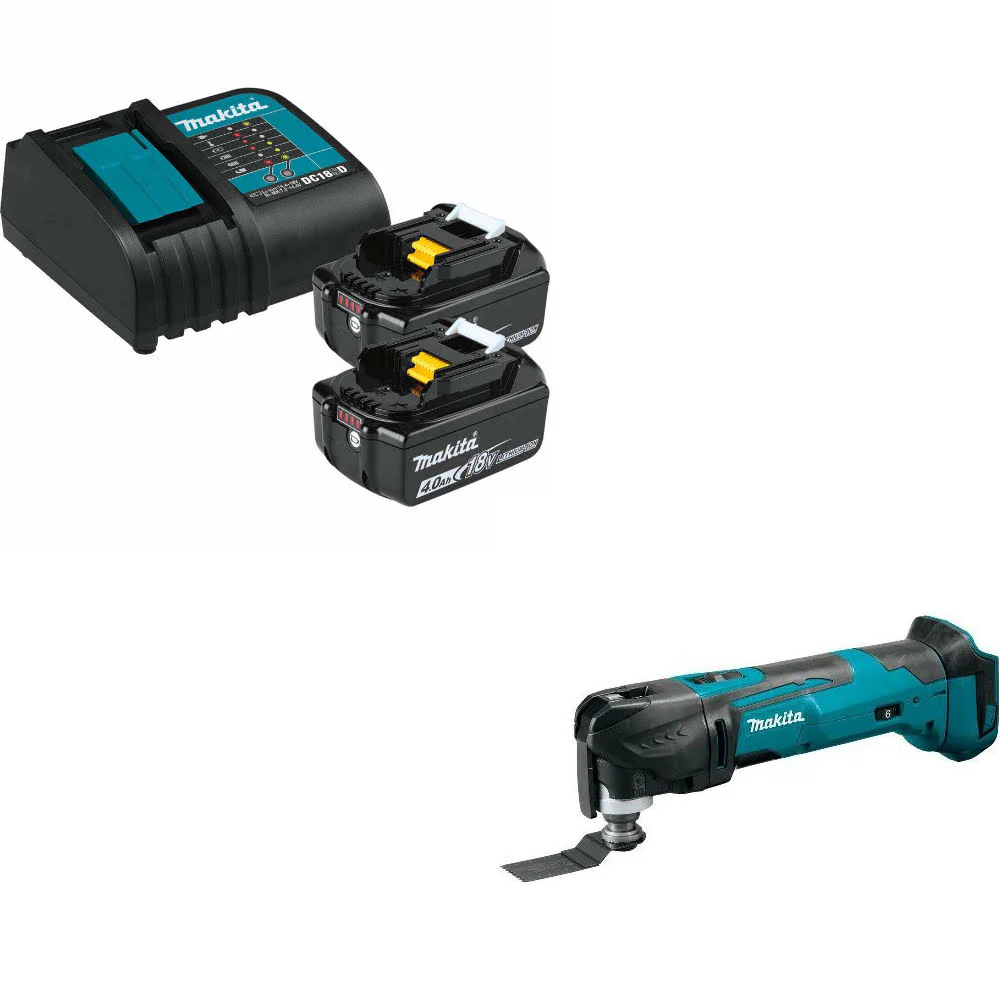 Makita BL1840BSC2 18V LXT Li-Ion Starter Pack W/ FREE XMT03Z 18V LXT Multi-Tool - Mactool Shop