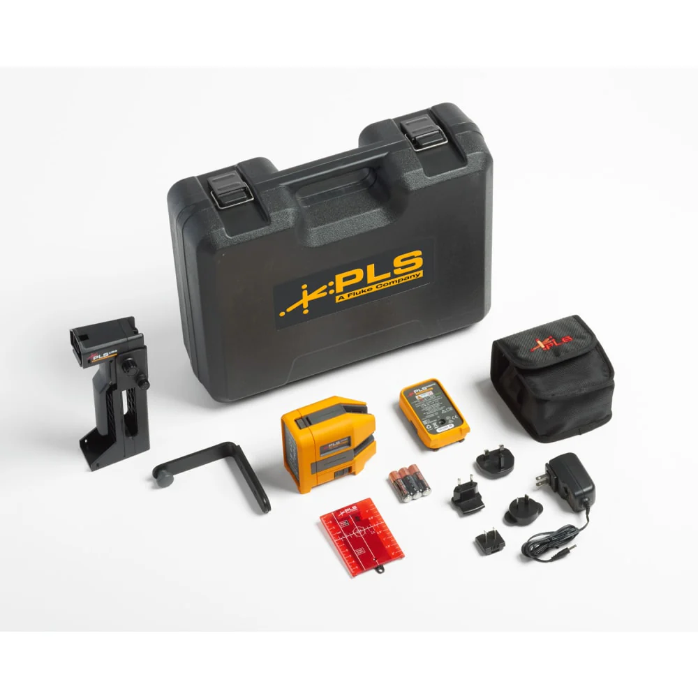 PLS 5195840 PLS 180R RBP Kit, Cross Line Red Laser Kit w/ Rechargeable Battery - Mactool Shop