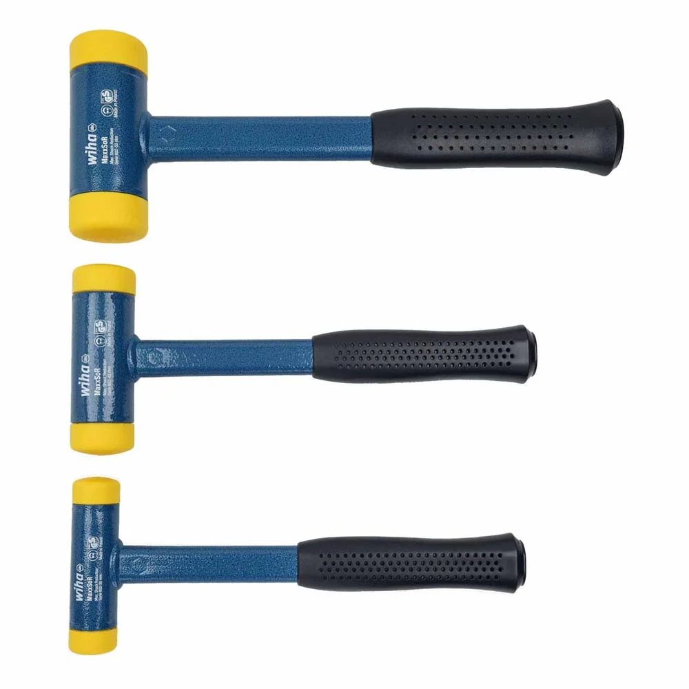 Wiha 80290 3 Piece Dead Blow Hammer Set - 30mm, 40mm, and 50mm - Mactool Shop