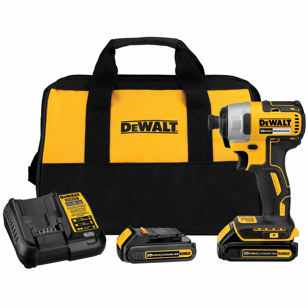 DeWalt DCF787C2 20V MAX* Brushless 1/4 in. Cordless Impact Driver Kit - Mactool Shop