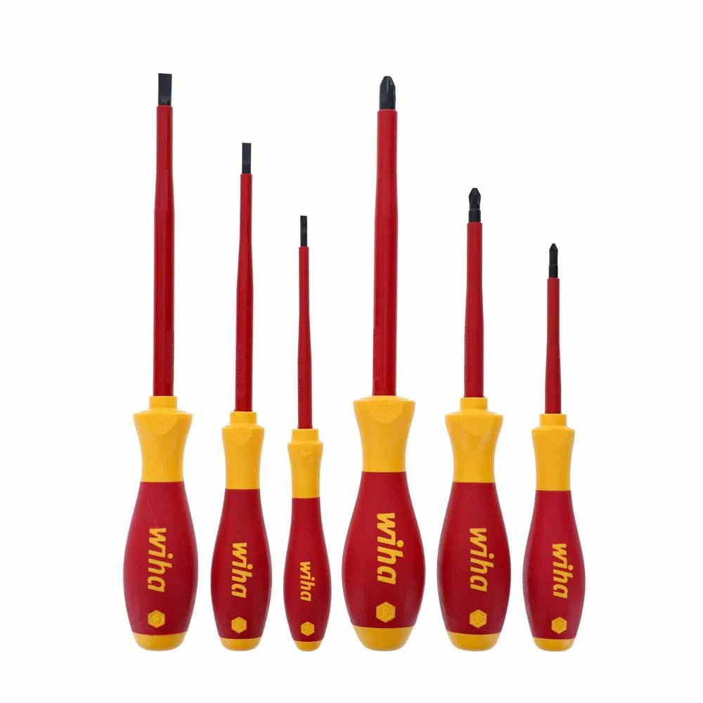 Wiha 32092 6 Piece Insulated SoftFinish Screwdriver Set - Slotted, Phillips - Mactool Shop