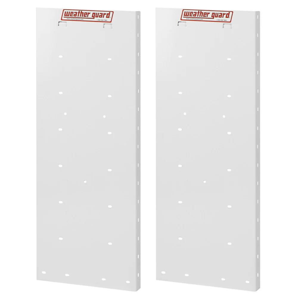Weather Guard 9203-3-01 Heavy-Duty Adjustable White STARTER End Panel Set, 34
