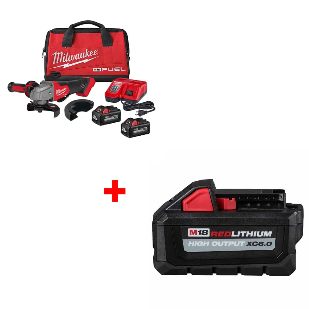 Milwaukee 2880-22 M18 FUEL Grinder Kit w/ FREE 48-11-1865 M18 Battery Pack - Mactool Shop
